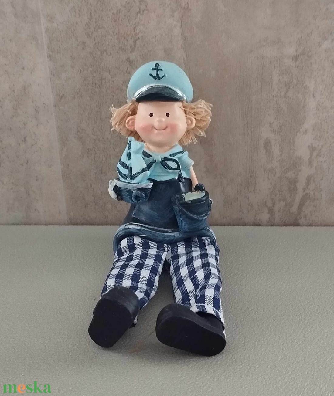 Matróz, Jack a tengerész, nyári dekor figura, poly, 10cm - kellékek & szerszámok - dekorációs kellékek - figurák - Meska.hu