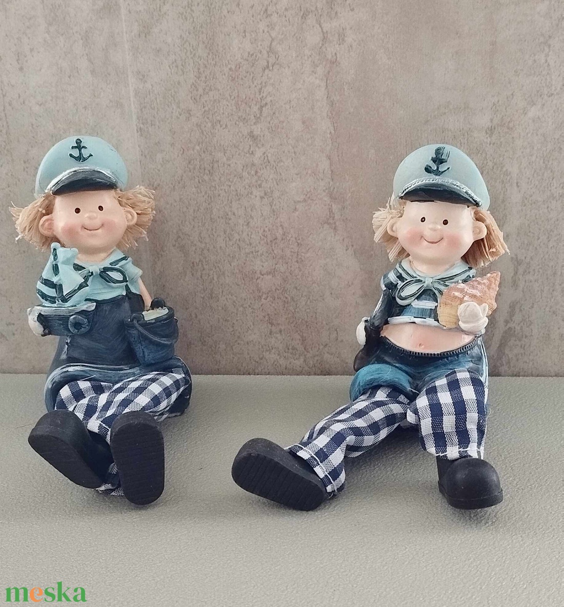 Matróz, Jack a tengerész, nyári dekor figura, poly, 10cm - kellékek & szerszámok - dekorációs kellékek - figurák - Meska.hu