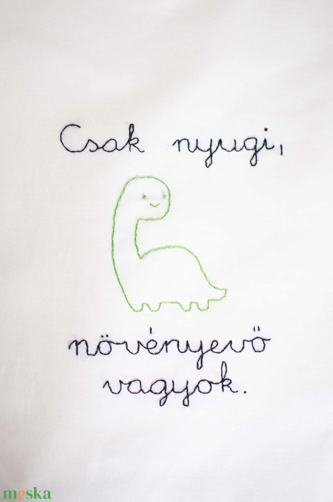 Dinós vászontáska - táska & tok - bevásárlás & shopper táska - shopper, textiltáska, szatyor - Meska.hu