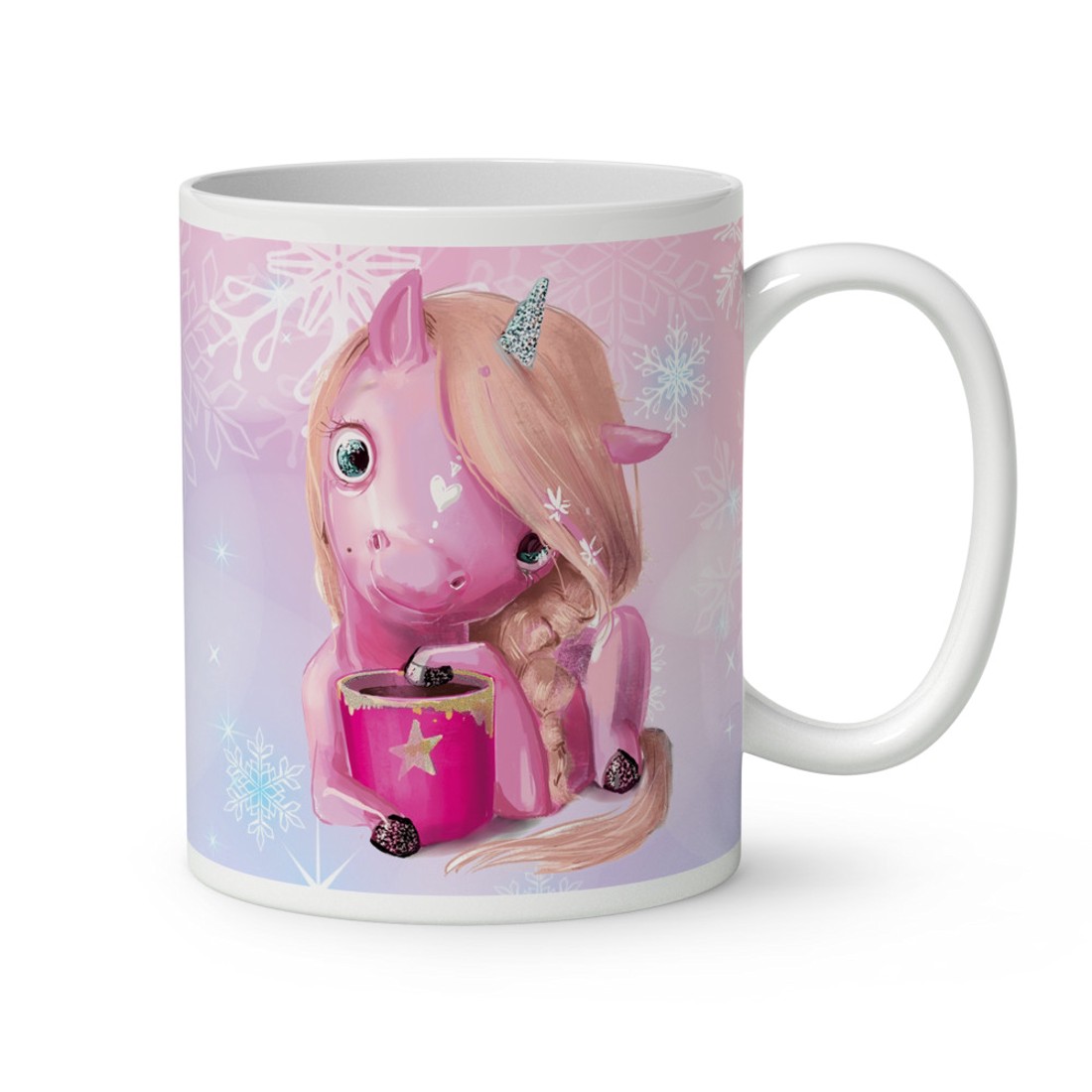 Kérd a neveddel - Unikornis és kávé mintás bögre - otthon & életmód - konyhafelszerelés, tálalás - tálalás - bögre & csésze - Meska.hu