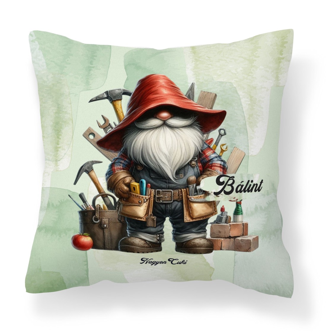 Névvel kérhető - A legjobb Ezermester manó mintás párna - otthon & életmód - lakástextil - párna & párnahuzat - díszpárna (belsővel együtt) - Meska.hu