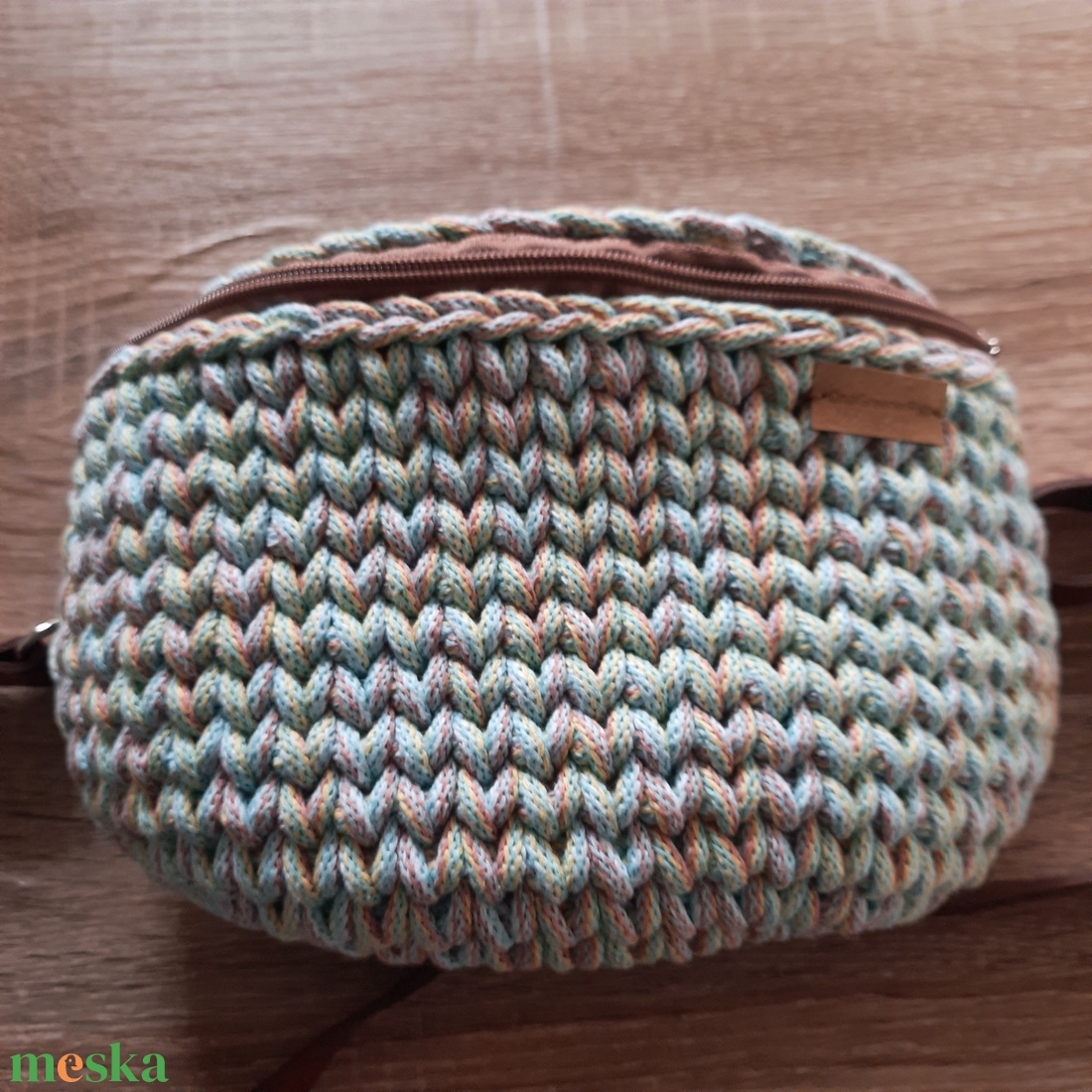 Horgolt övtáska - világos színes - táska & tok - övtáska - Meska.hu