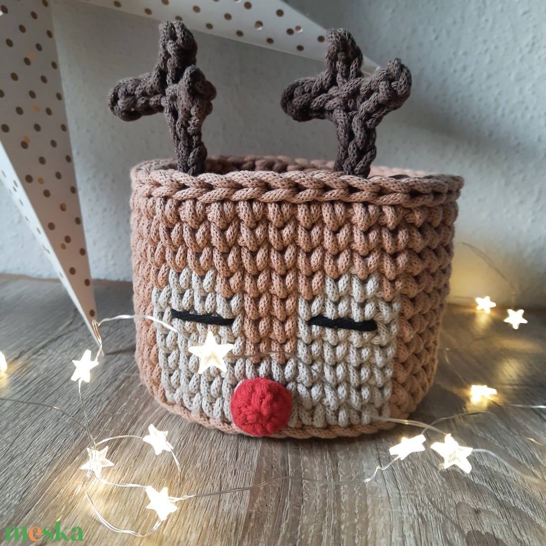 Rénszarvasos tároló  - otthon & életmód - babaszoba, gyerekszoba - játéktároló - Meska.hu