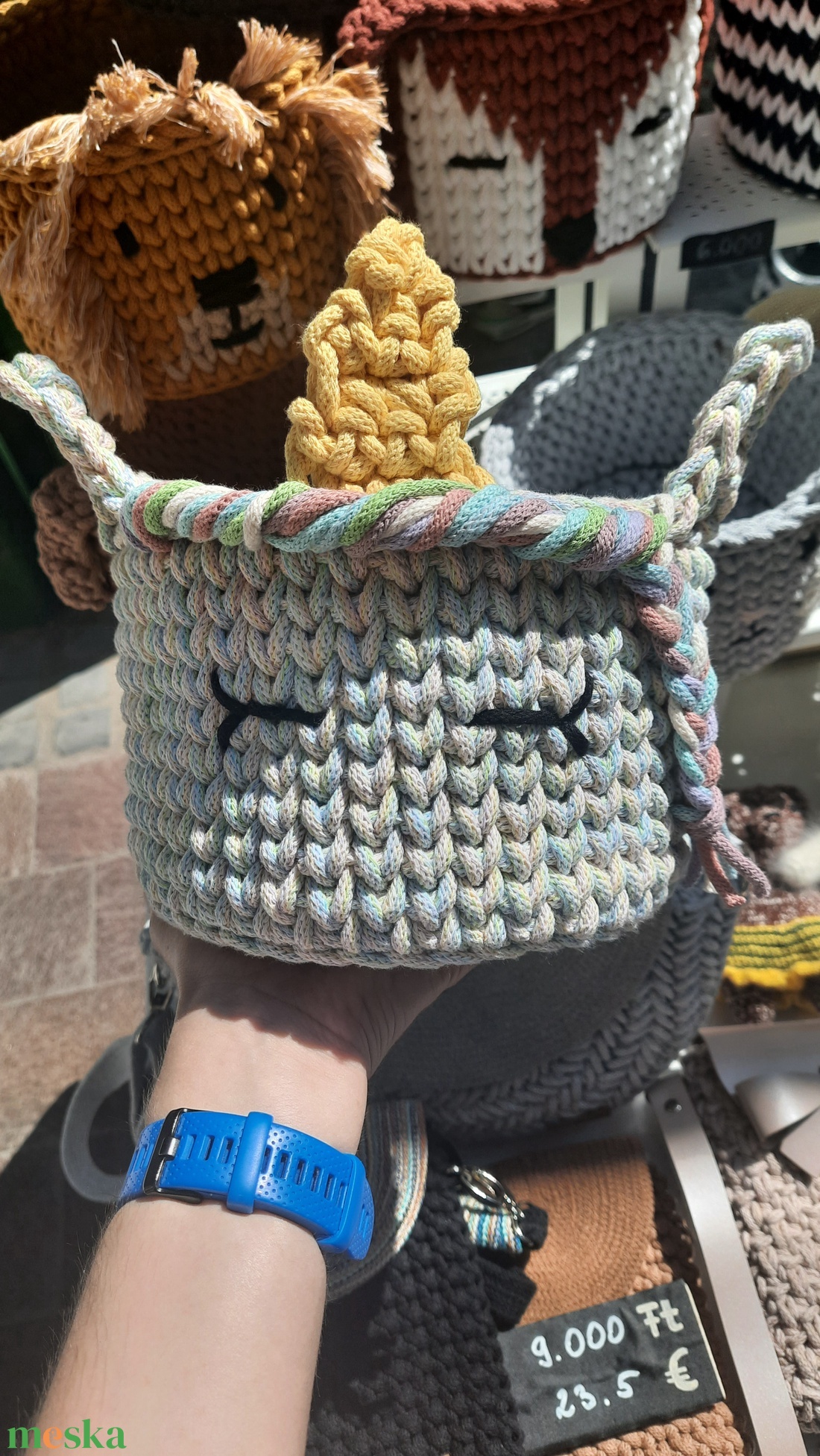 Unikornis-egyszarvú tároló  - baba - mama - babaszobabútor - játéktároló - Meska.hu