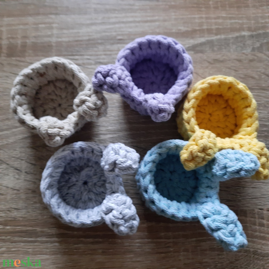 Nyuszi mintás mini tároló  - baba - mama - babaszobabútor - játéktároló - Meska.hu