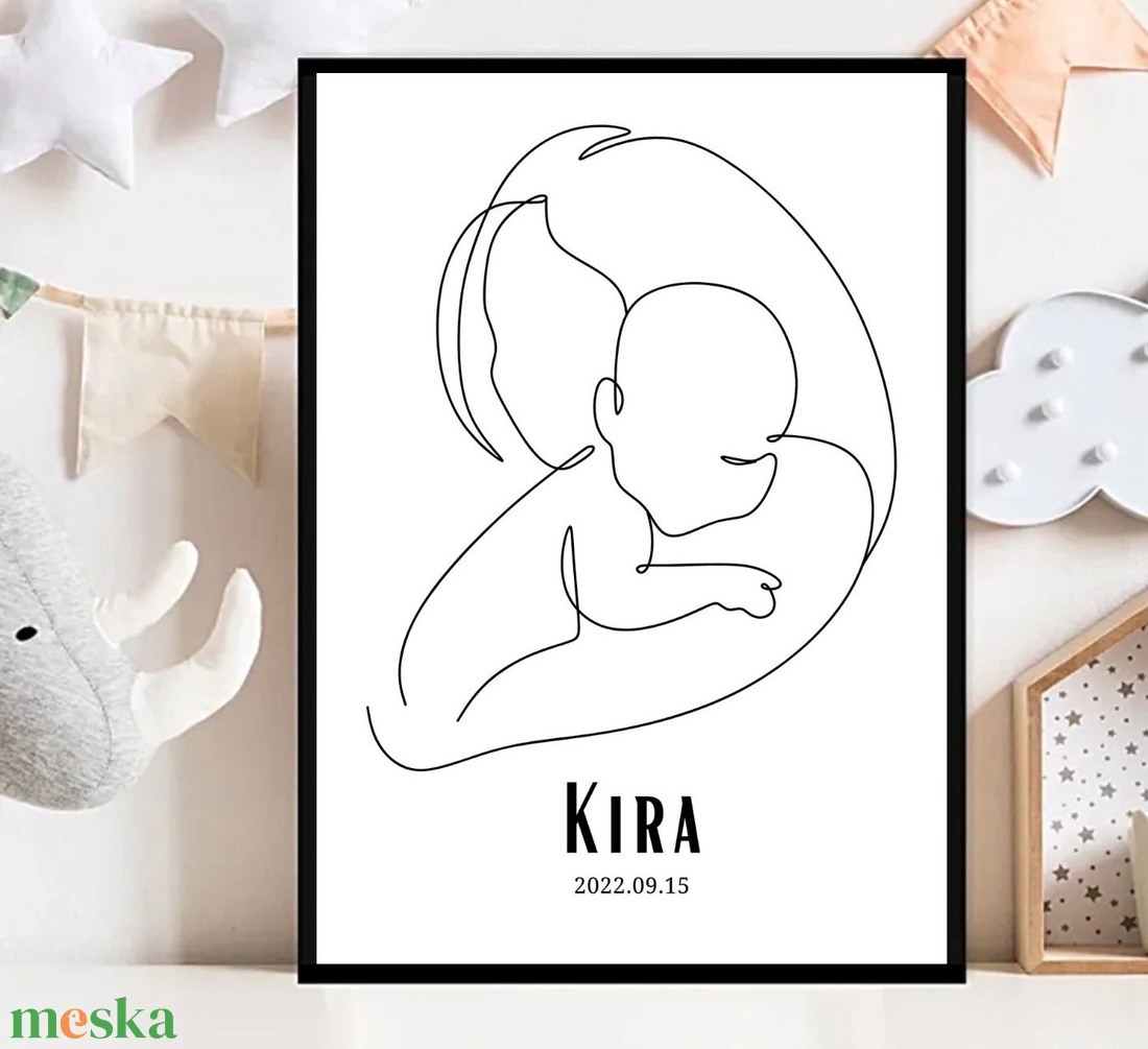 Minimalista újszülött poszter - művészet - grafika & illusztráció - digitális - Meska.hu