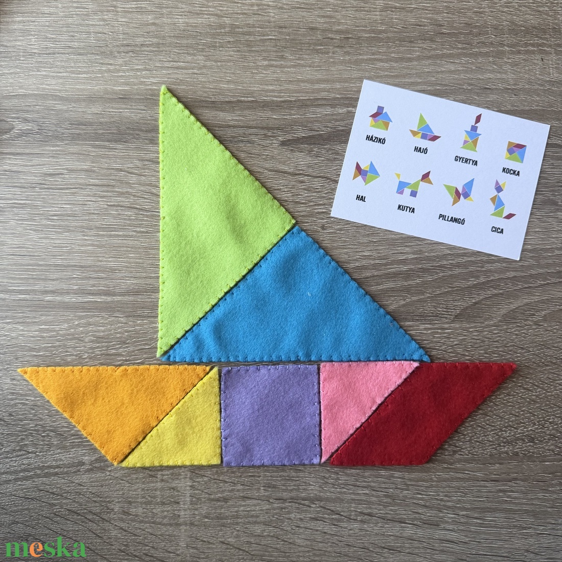Tangram kirakó - játék & sport - gyerekkonyha - játék ételek - Meska.hu