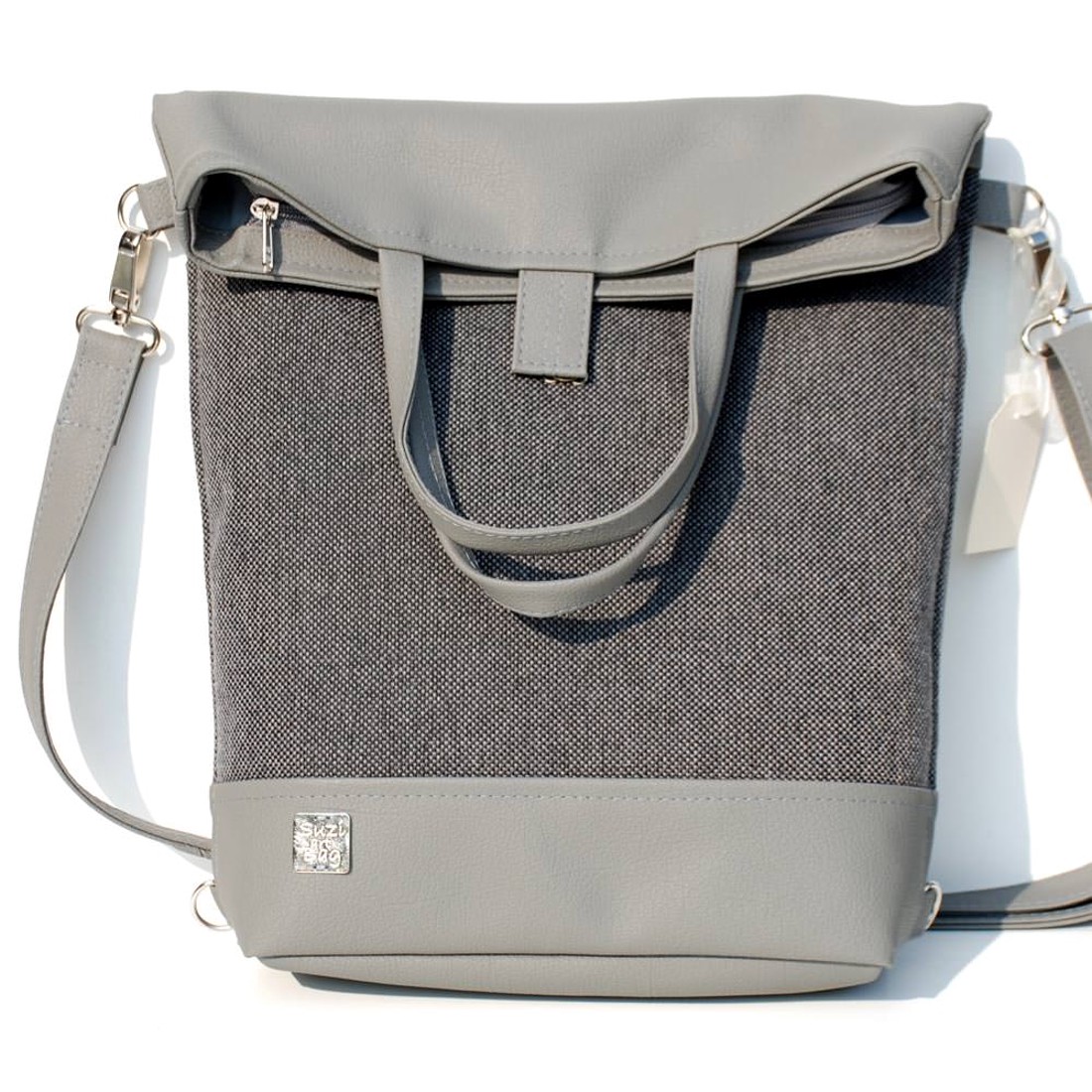 SuziartBag Szürke 2in1 hátizsák - táska & tok - kézitáska & válltáska - válltáska - Meska.hu SuziartBag Szürke 2in1 hátizsák - táska & tok - kézitáska & válltáska - válltáska - Meska.hu