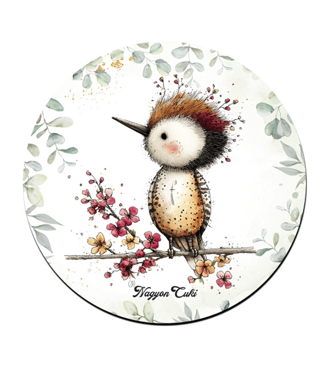 Tündéri harkály, az erdő kis dobosa mintás pohár alátét -  - Meska.hu