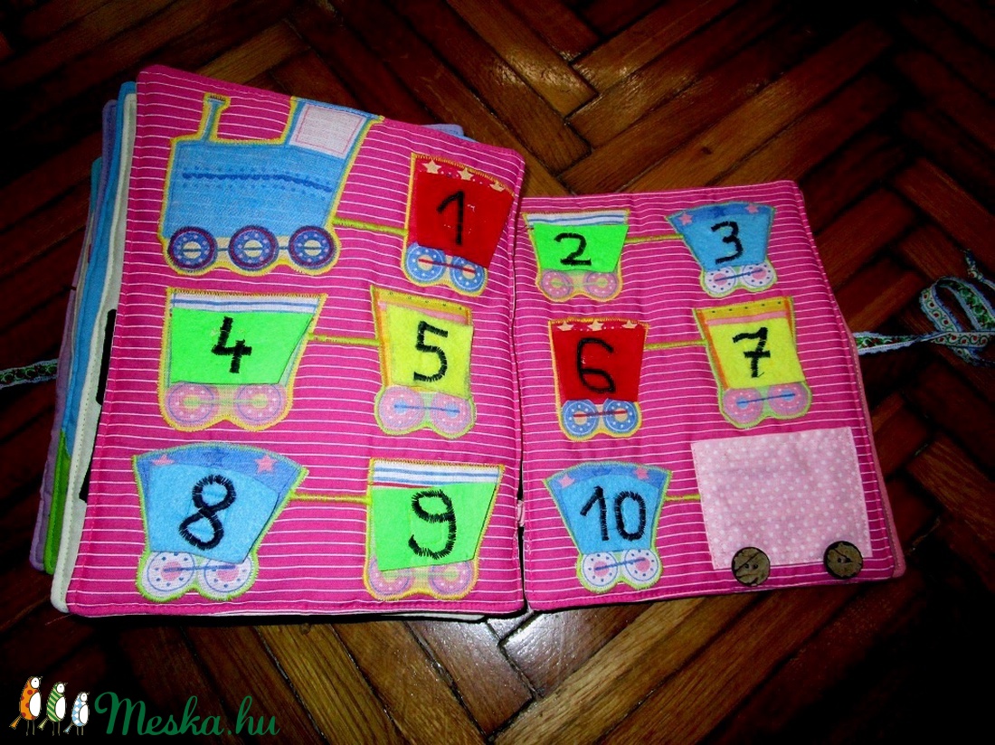  Névre szóló készségfejlesztő  textilkönyv /18 oldalas -  - Meska.hu