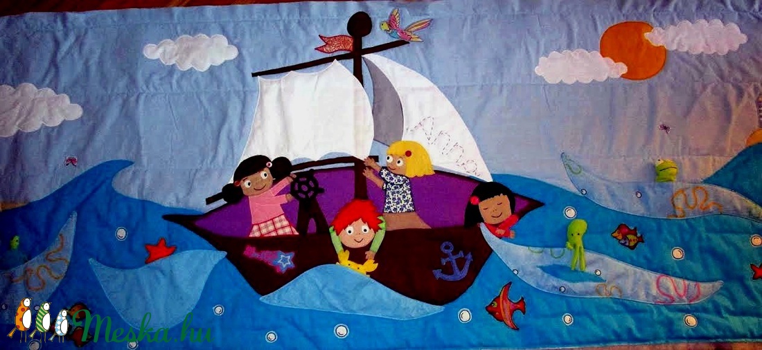 Névre szóló interaktív , foglalkoztató falvédő ujjbábokkal 200x80 cm -  - Meska.hu