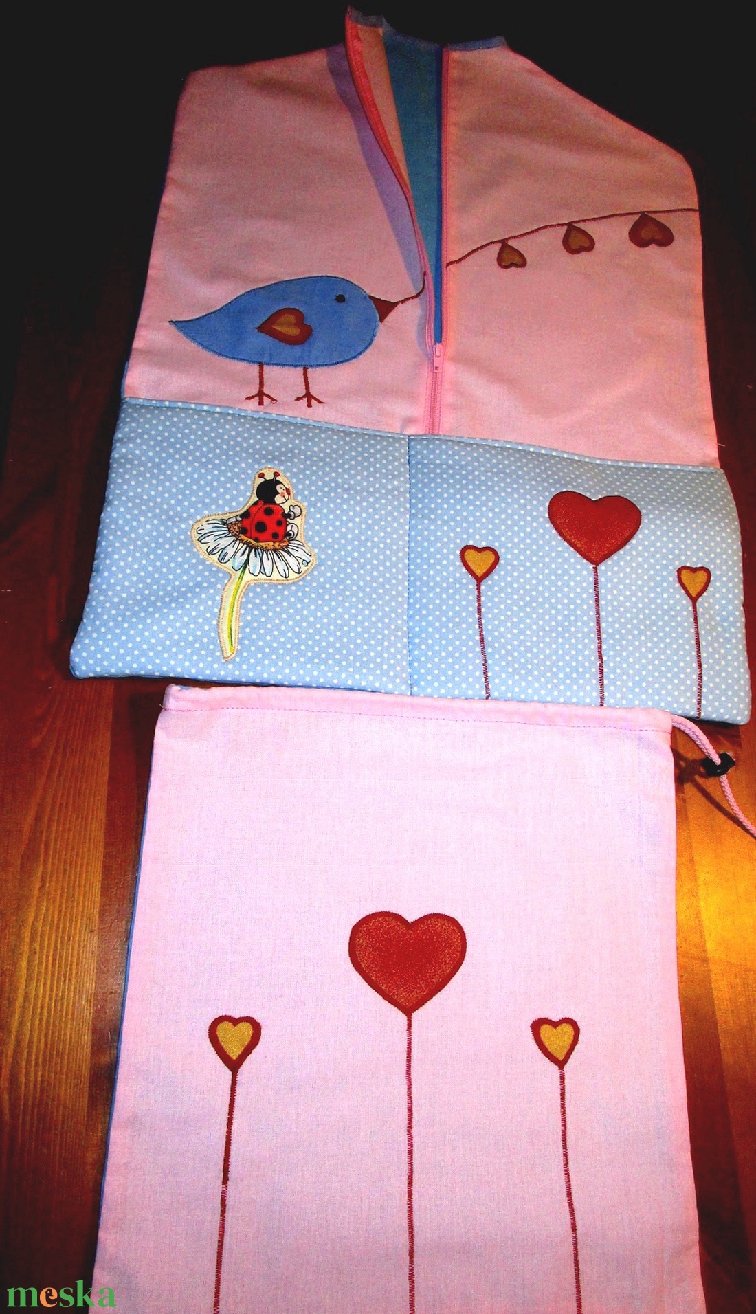 Szív, Szívecskés ovisszett, oviszsák és tornazsák -  - Meska.hu