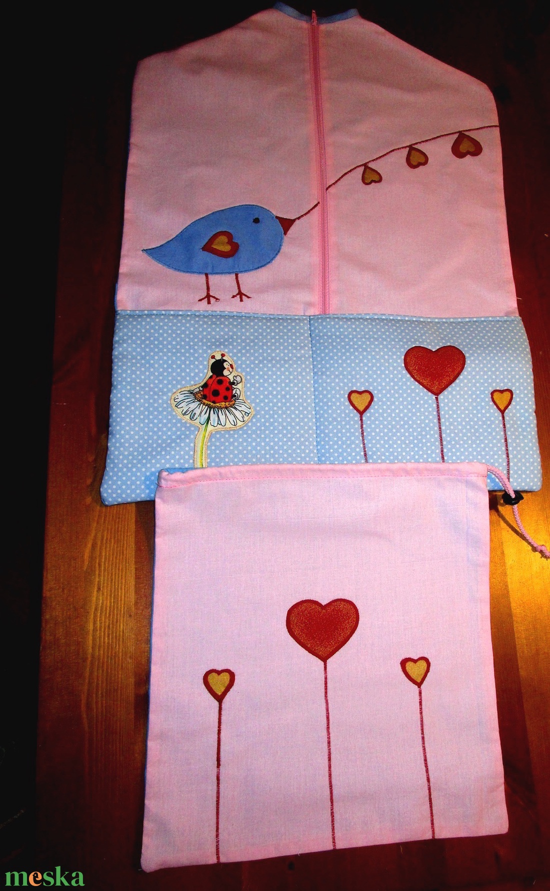 Szív, Szívecskés ovisszett, oviszsák és tornazsák -  - Meska.hu