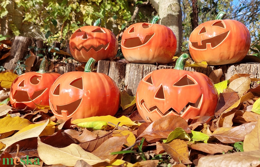Halloween töklámpás - művészet - szobor - kerámia - Meska.hu
