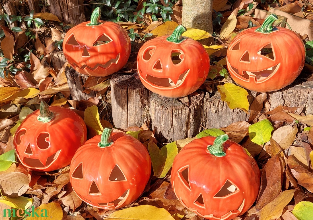 Halloween töklámpás - művészet - szobor - kerámia - Meska.hu