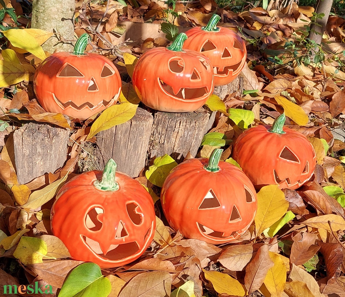 Halloween töklámpás - művészet - szobor - kerámia - Meska.hu