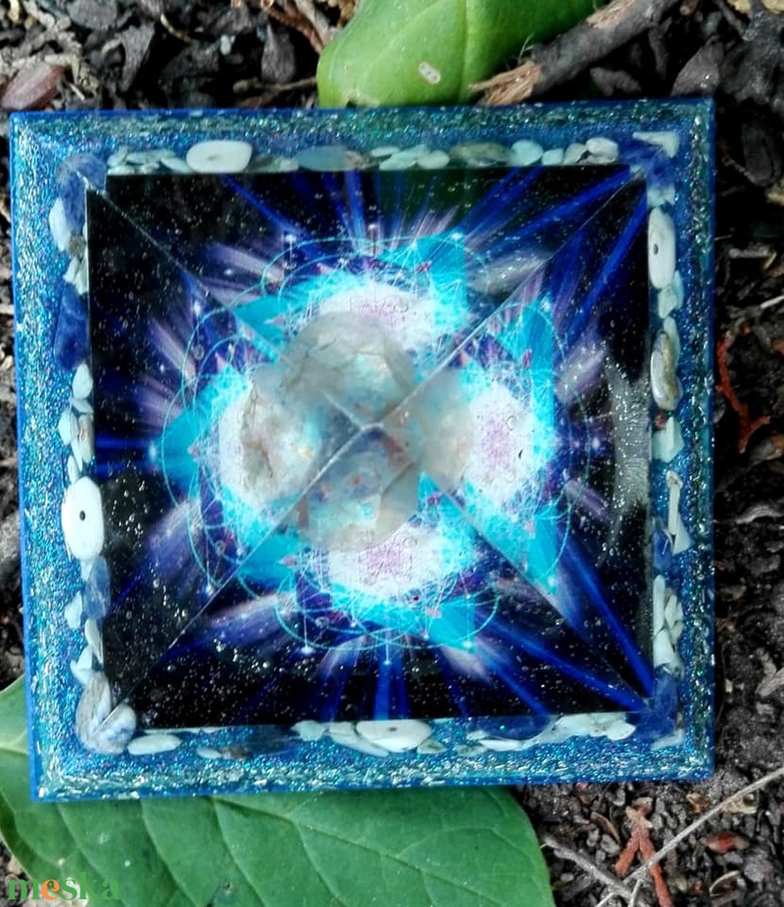 ORGONIT PIRAMIS - Kék Metatron  - otthon & életmód - dekoráció - spiritualitás - orgonit piramis - Meska.hu