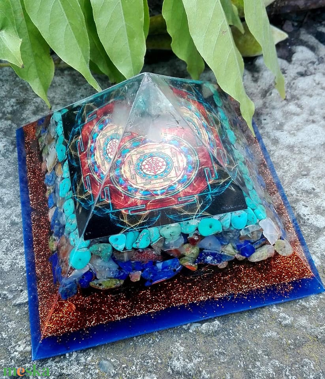 ORGONIT PIRAMIS -Sri Yantra - otthon & életmód - dekoráció - spiritualitás - orgonit piramis - Meska.hu ORGONIT PIRAMIS -Sri Yantra - otthon & életmód - dekoráció - spiritualitás - orgonit piramis - Meska.hu