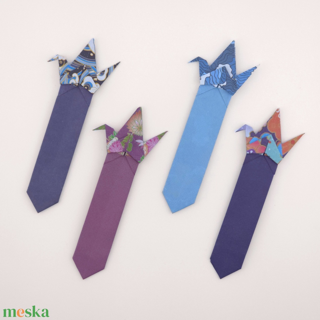 Hagyományos origami daru könyvjelző - könyv & zene - könyvjelző - Meska.hu