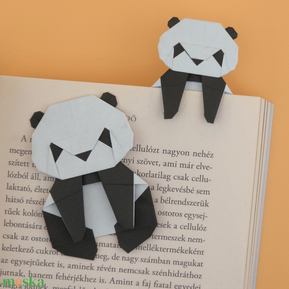 Origami pandamaci könyvjelző - könyv & zene - könyvjelző - Meska.hu