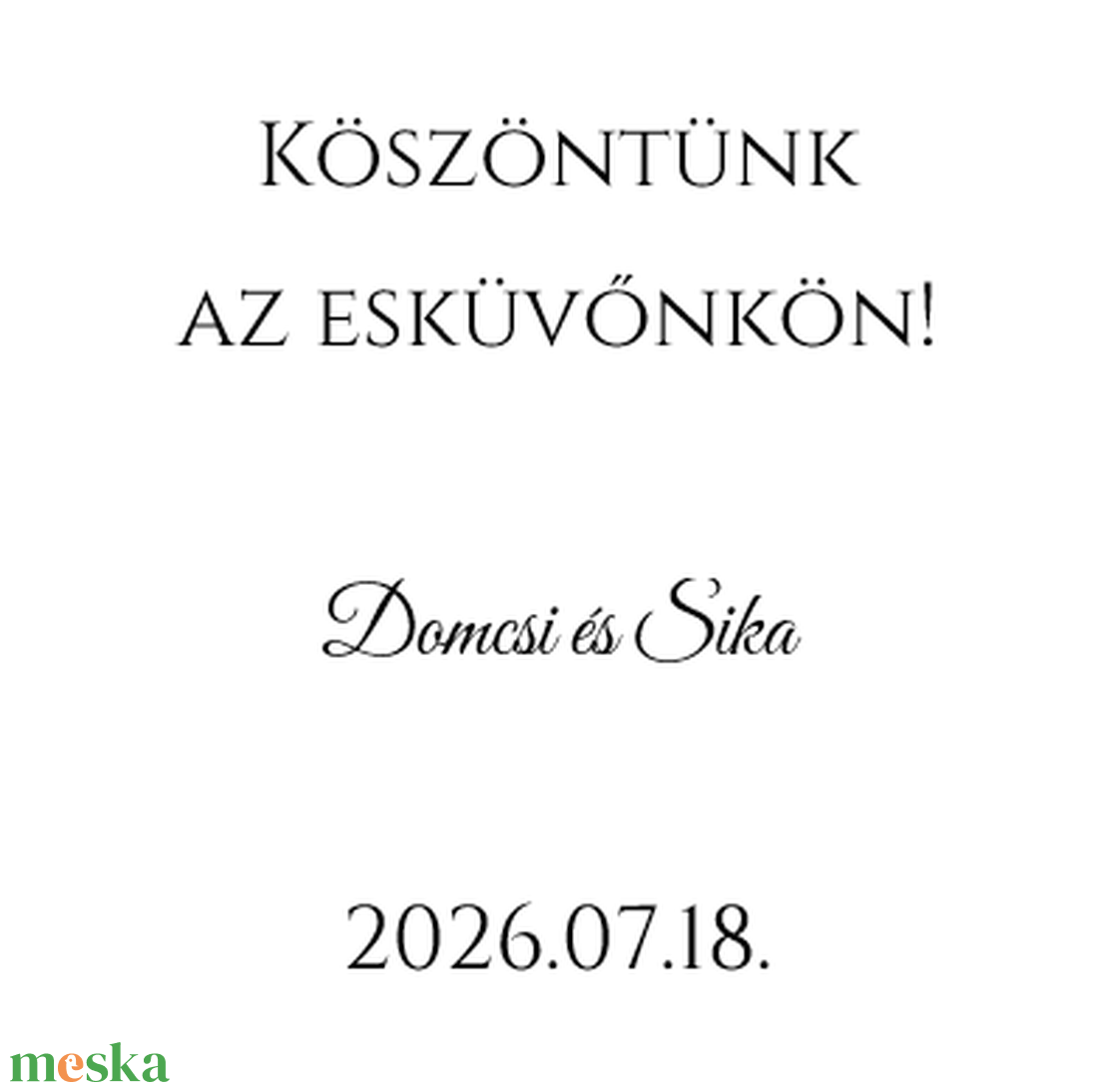 Egyedi esküvői matrica - esküvő - dekoráció - esküvői tükör matrica - Meska.hu