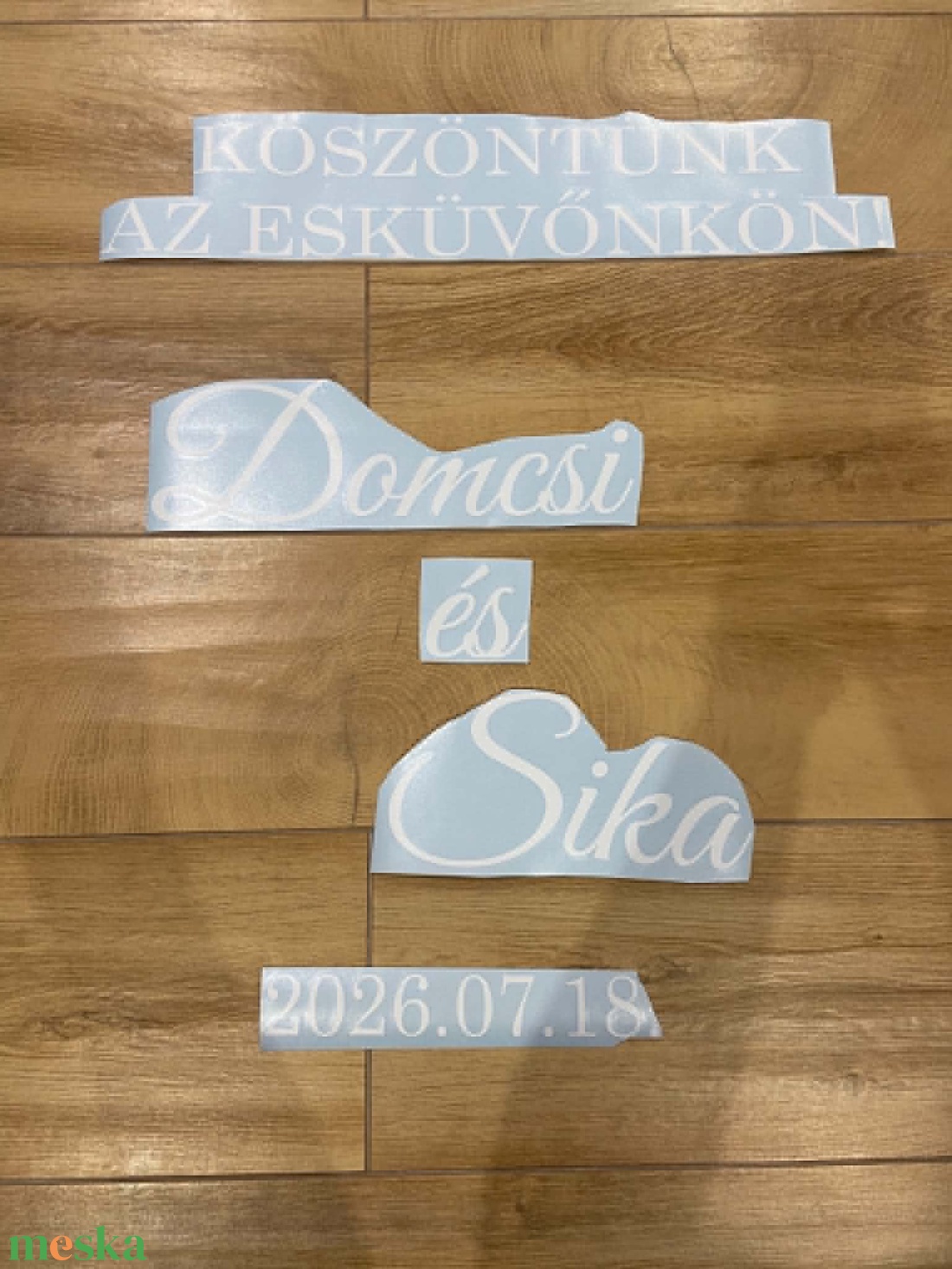 Egyedi esküvői matrica - esküvő - dekoráció - esküvői tükör matrica - Meska.hu