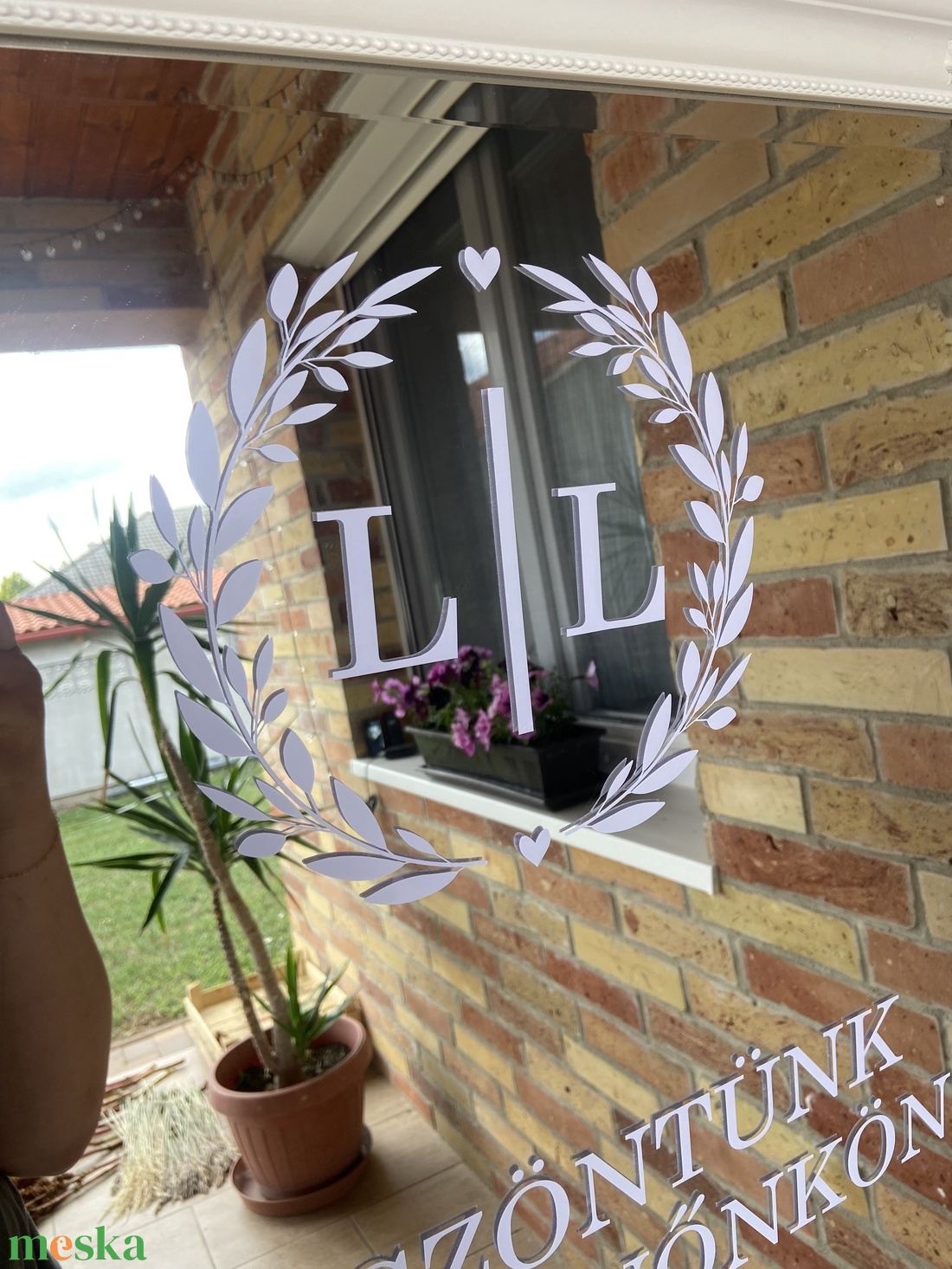 Esküvői üdvözlő tükör - esküvő - dekoráció - esküvői tükör matrica - Meska.hu