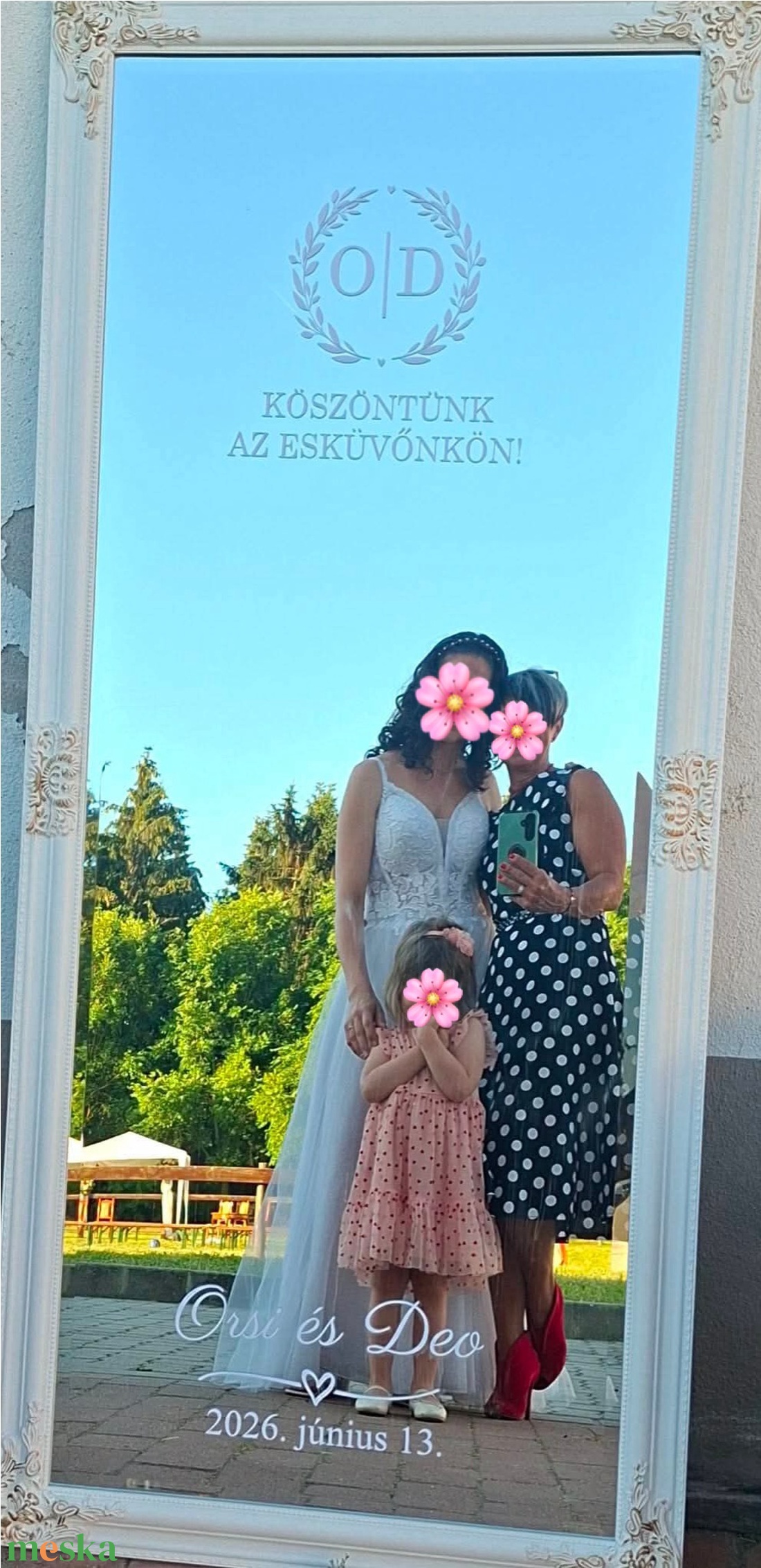 Esküvői üdvözlő tükör - esküvő - dekoráció - esküvői tükör matrica - Meska.hu