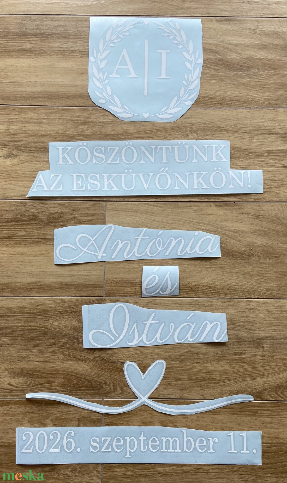 Esküvői üdvözlő tükör - esküvő - dekoráció - esküvői tükör matrica - Meska.hu