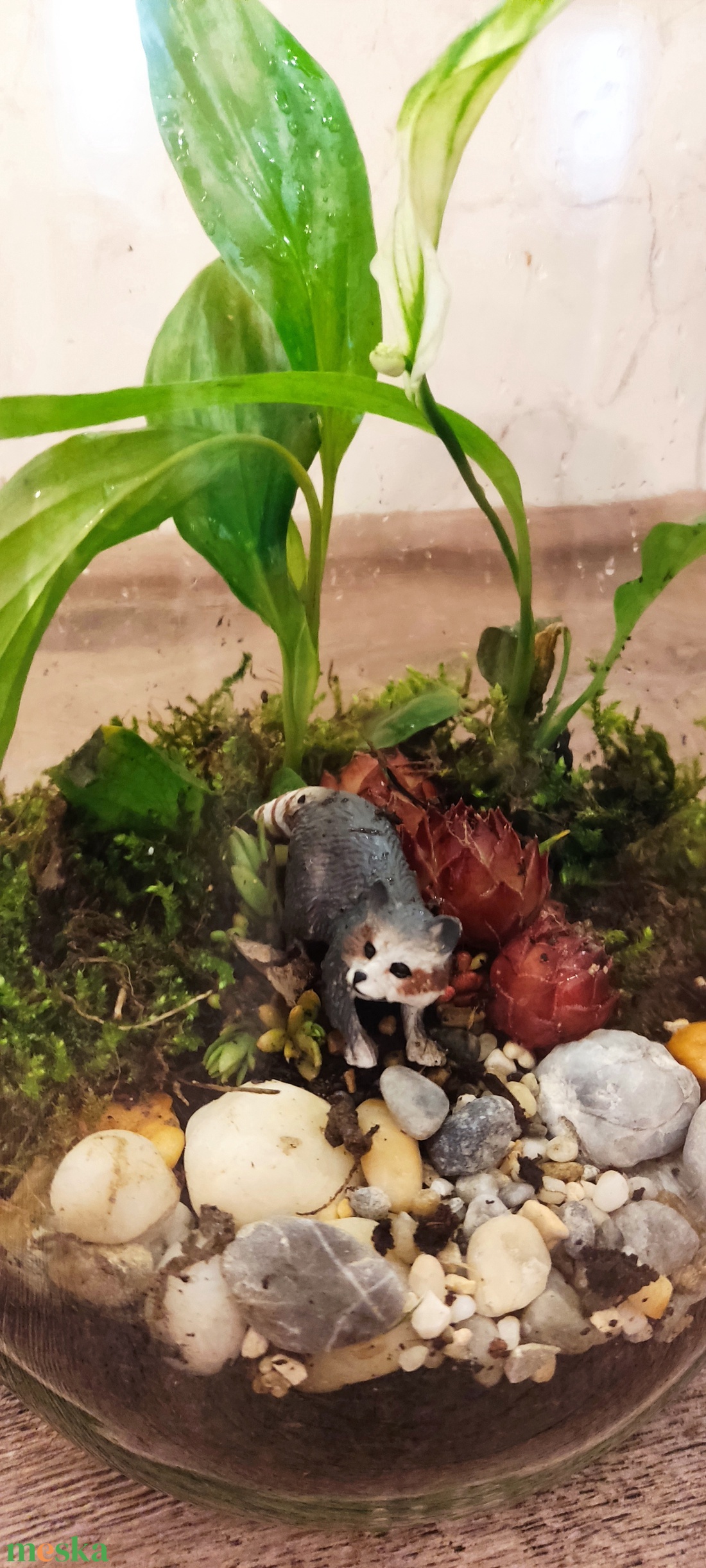 Kézzel készült florárium (mini üvegkert)  - otthon & életmód - dekoráció - asztal és polc dekoráció - florárium, terrárium - Meska.hu