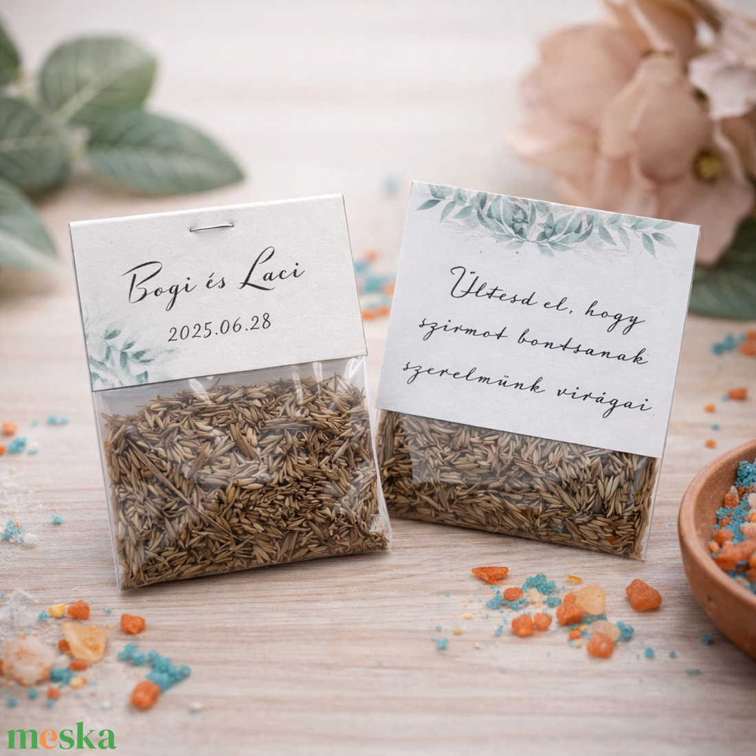 Esküvői köszönőajándék virágmagok  - esküvő - emlék & ajándék - köszönőajándék - Meska.hu