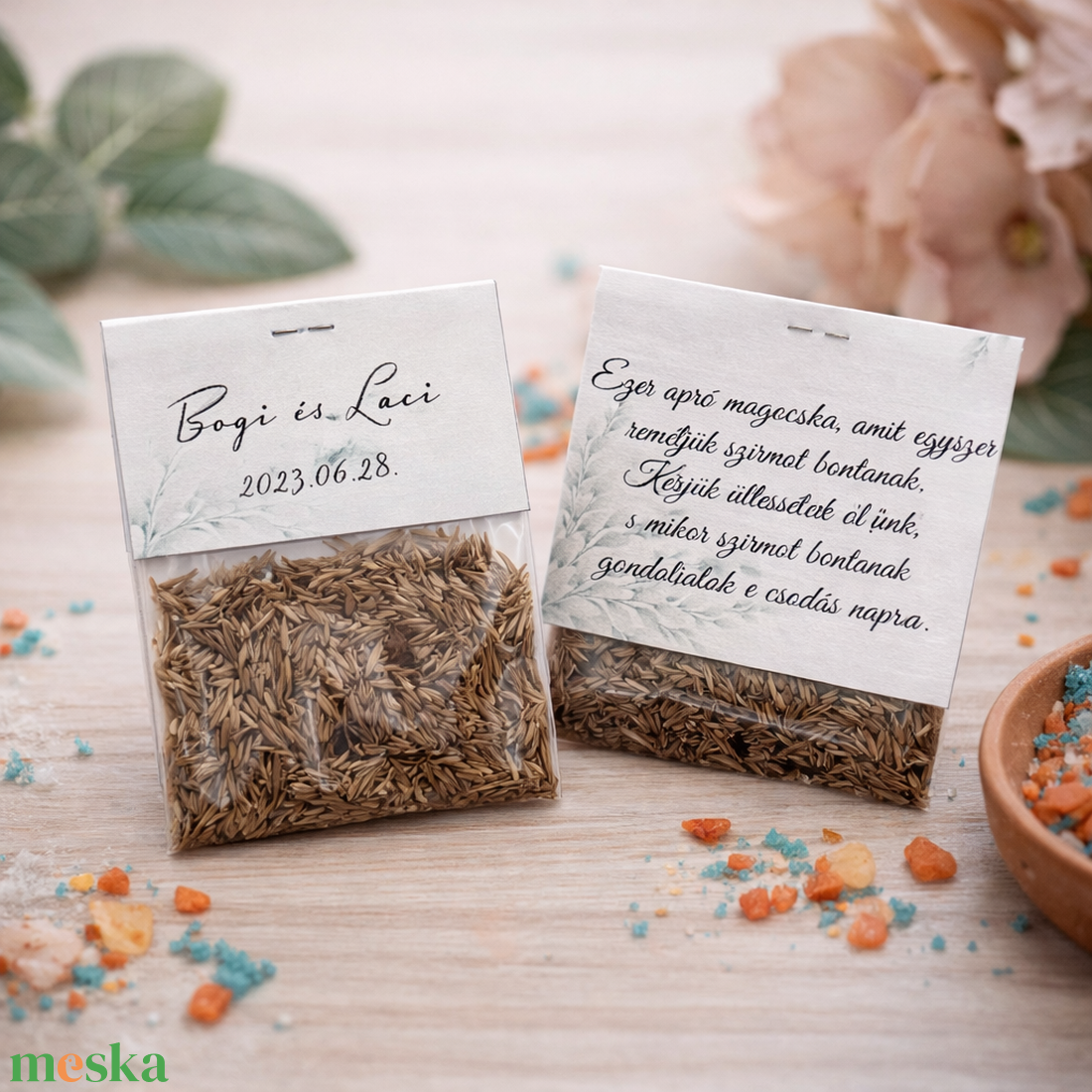 Esküvői köszönőajándék virágmagok  - esküvő - emlék & ajándék - köszönőajándék - Meska.hu