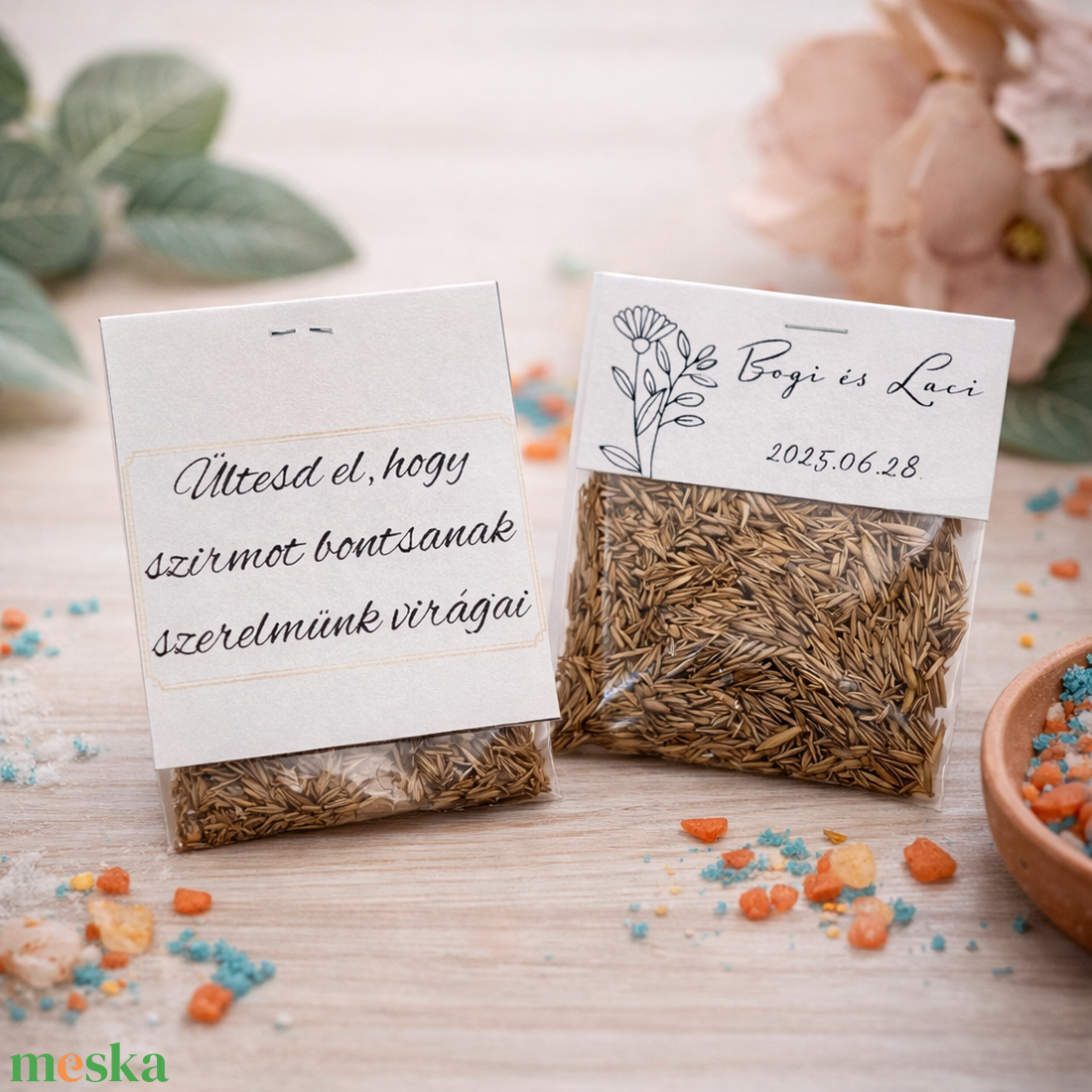 Esküvői köszönőajándék virágmagok  - esküvő - emlék & ajándék - köszönőajándék - Meska.hu