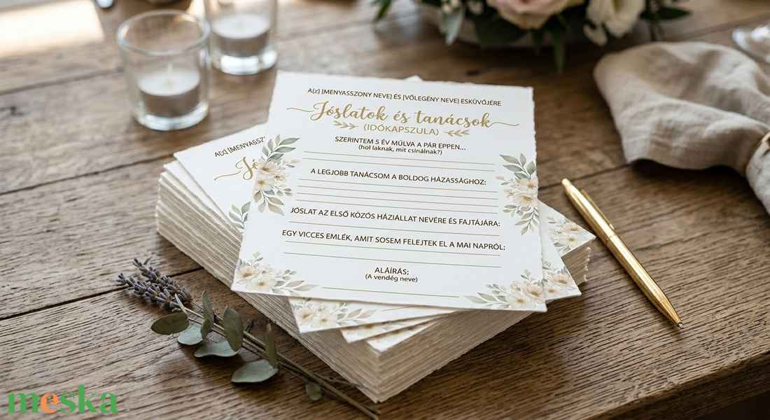 Esküvői időkapszula, időkártya  - esküvő - meghívó & kártya - esküvői sorsjegyek és kártyák - Meska.hu