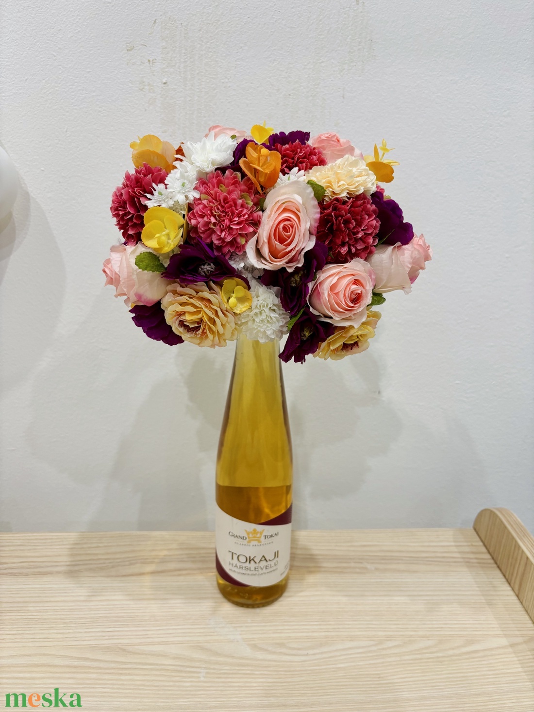 Virágkoszorú Italra � Prémium Művirág Dísz - otthon & életmód - virágdekoráció - virágdíszek - asztali virágdísz - Meska.hu