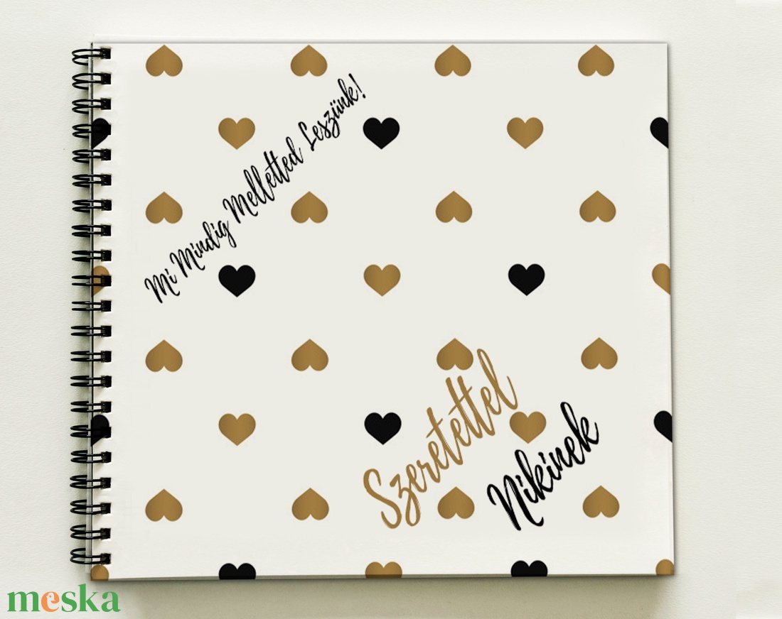 Névre szóló Lánybúcsú ajándék emlékkönyv - Prémium egyedi album - emlék a menyasszonynak - füzet / napló - 21x19cm - esküvő - lánybúcsú - Meska.hu