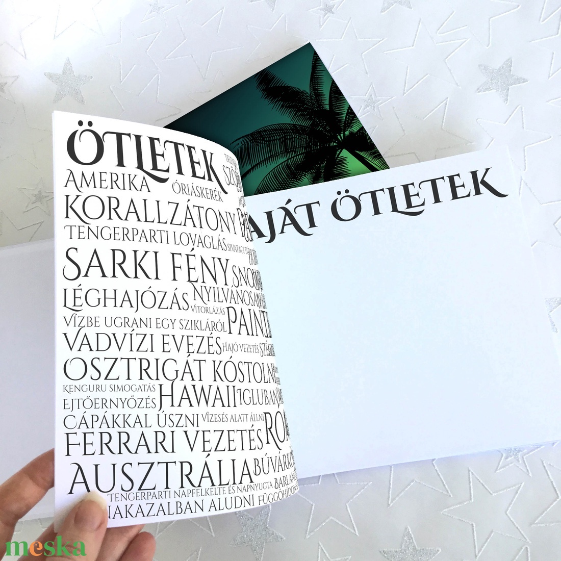 Névre szóló Bakancslista napló - Emlékkönyv - ajándék KARÁCSONYRA / születésnapra / napló - 21x19cm Green Beach - könyv & zene - könyv - Meska.hu Névre szóló Bakancslista napló - Emlékkönyv - ajándék KARÁCSONYRA / születésnapra / napló - 21x19cm Green Beach - könyv & zene - könyv - Meska.hu