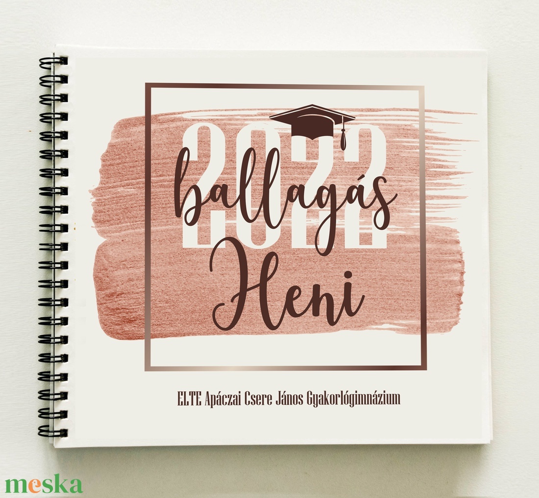 Ballagási AJÁNDÉK - Névreszóló Emlékkönyv - rose gold -festék hatású album - ajándék ötlet - 21x19cm középiskolásoknak - otthon & életmód - papír, írószer - album & fotóalbum - Meska.hu Ballagási AJÁNDÉK - Névreszóló Emlékkönyv - rose gold -festék hatású album - ajándék ötlet - 21x19cm középiskolásoknak - otthon & életmód - papír, írószer - album & fotóalbum - Meska.hu