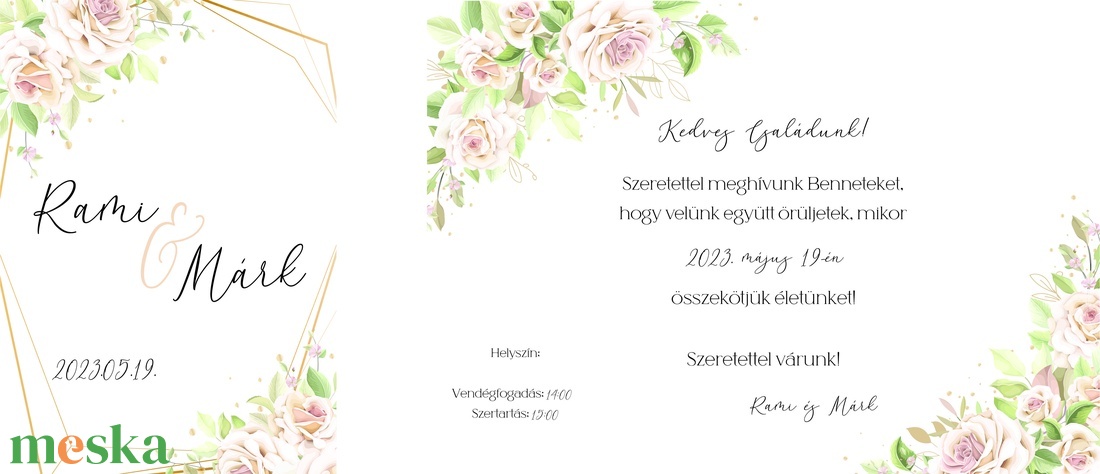 Ablakos esküvői meghívó - esküvő - meghívó & kártya - meghívó - Meska.hu
