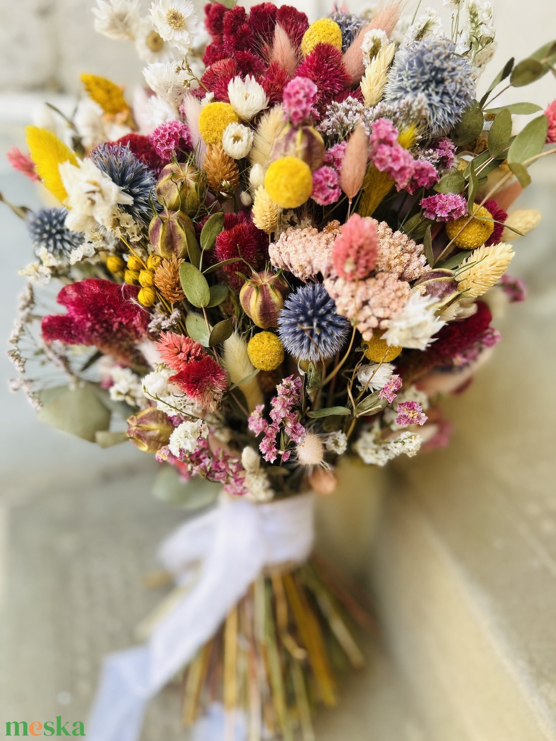 Szárazvirág csokor - esküvő - menyasszonyi- és dobócsokor - Meska.hu
