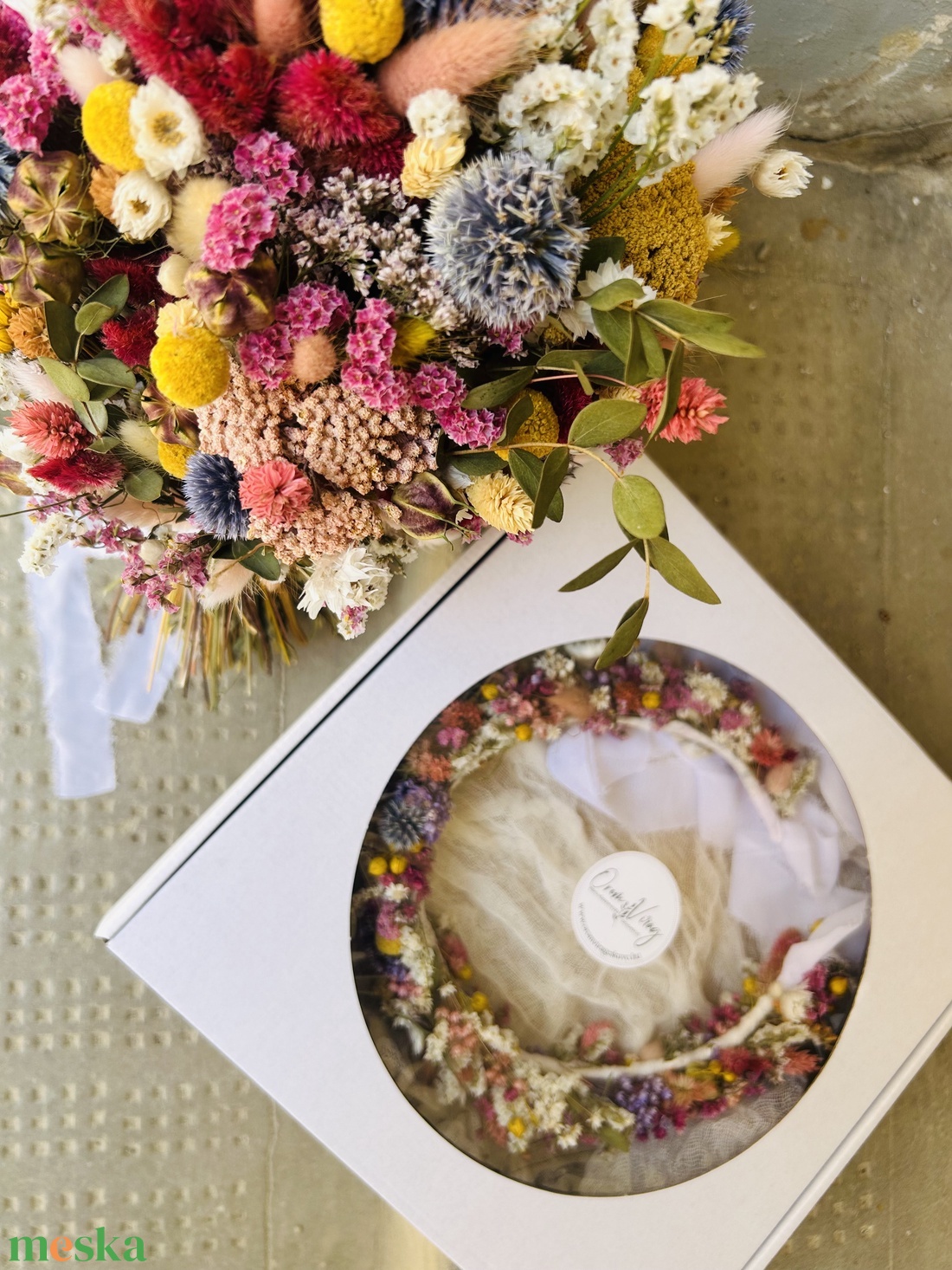 Szárazvirág csokor - esküvő - menyasszonyi- és dobócsokor - Meska.hu