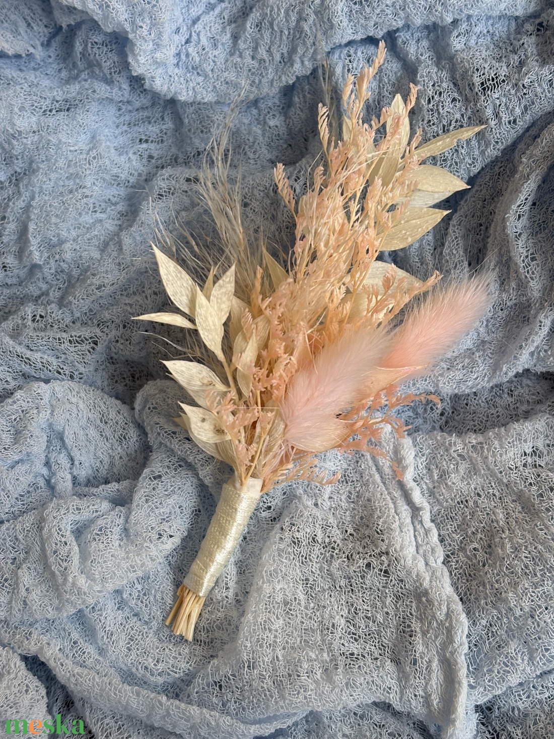 Szárazvirág fejdísz szett - esküvő - hajdísz - fejkoszorú - Meska.hu