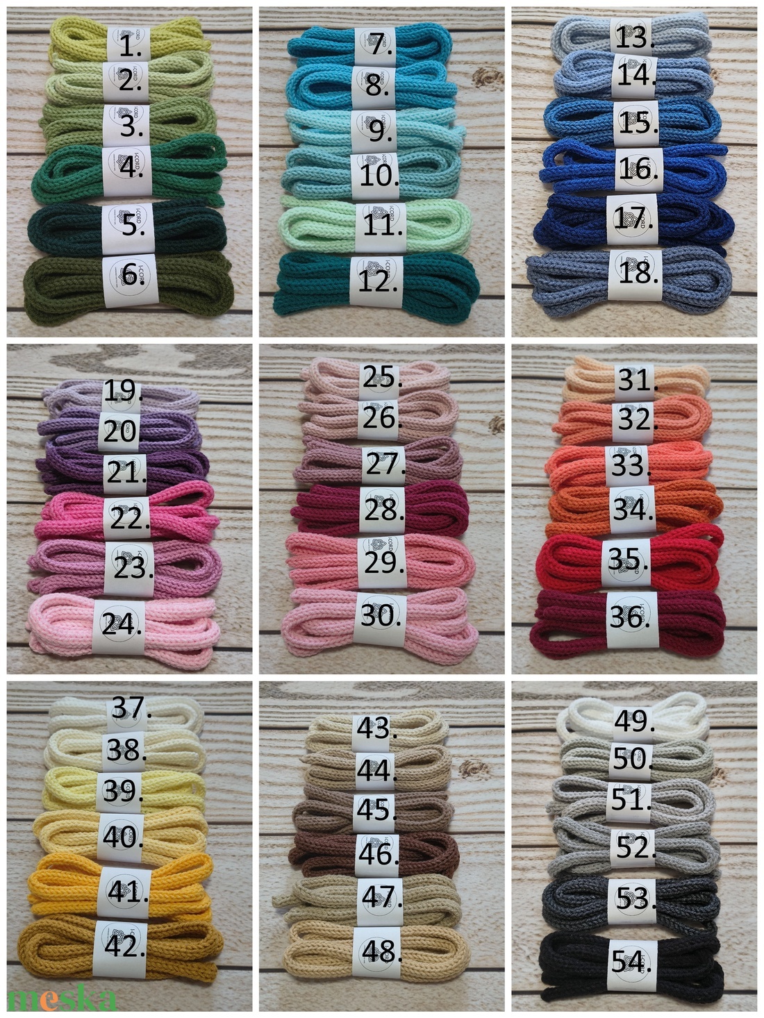 I-CORD fonal - fekete/fehér/szürke színek (49-54) - kellékek & szerszámok - rövidáru - fonal, cérna - kevert fonal - Meska.hu