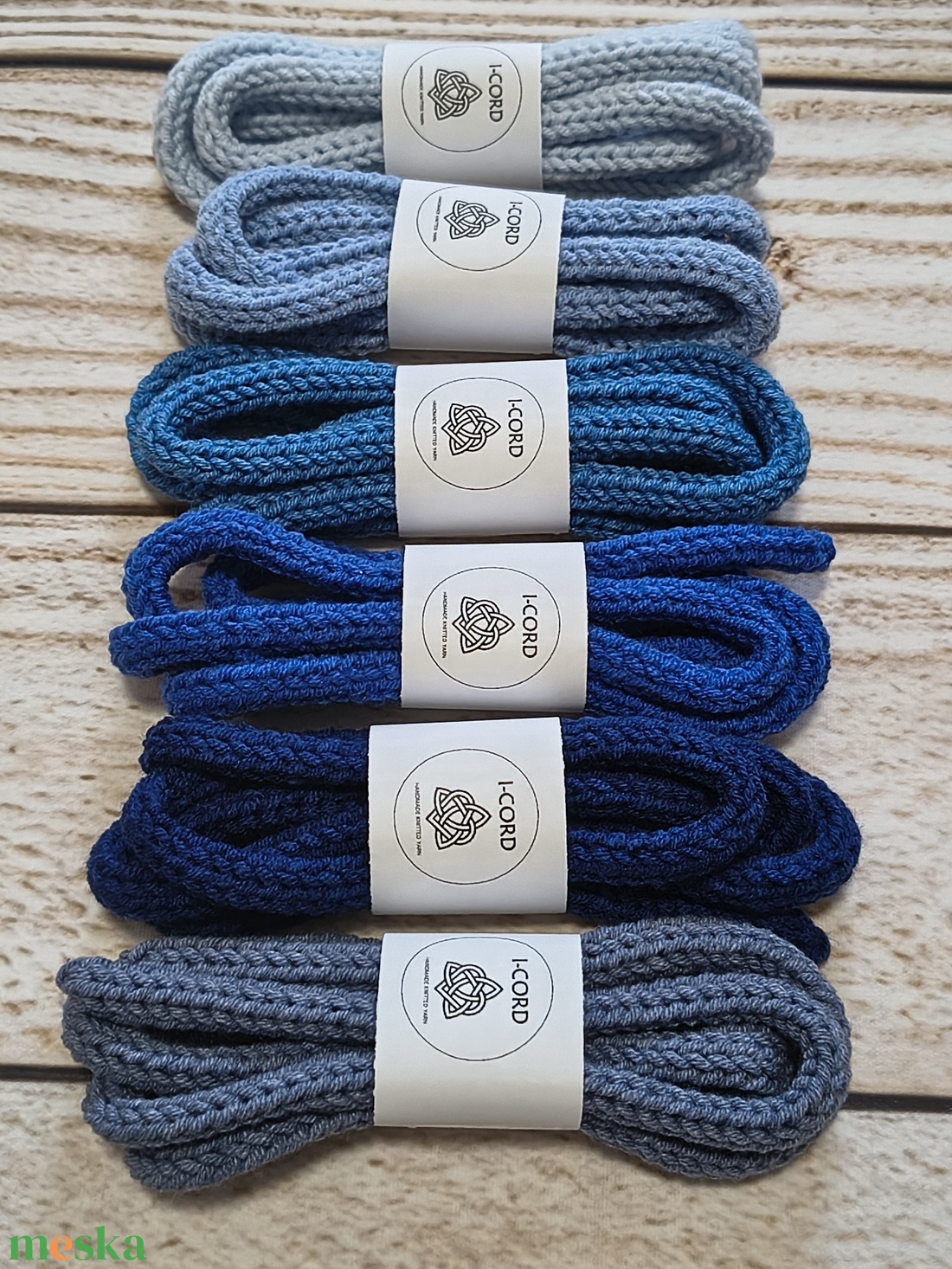 I-CORD fonal - kék színek (13-18) - kellékek & szerszámok - rövidáru - fonal, cérna - kevert fonal - Meska.hu
