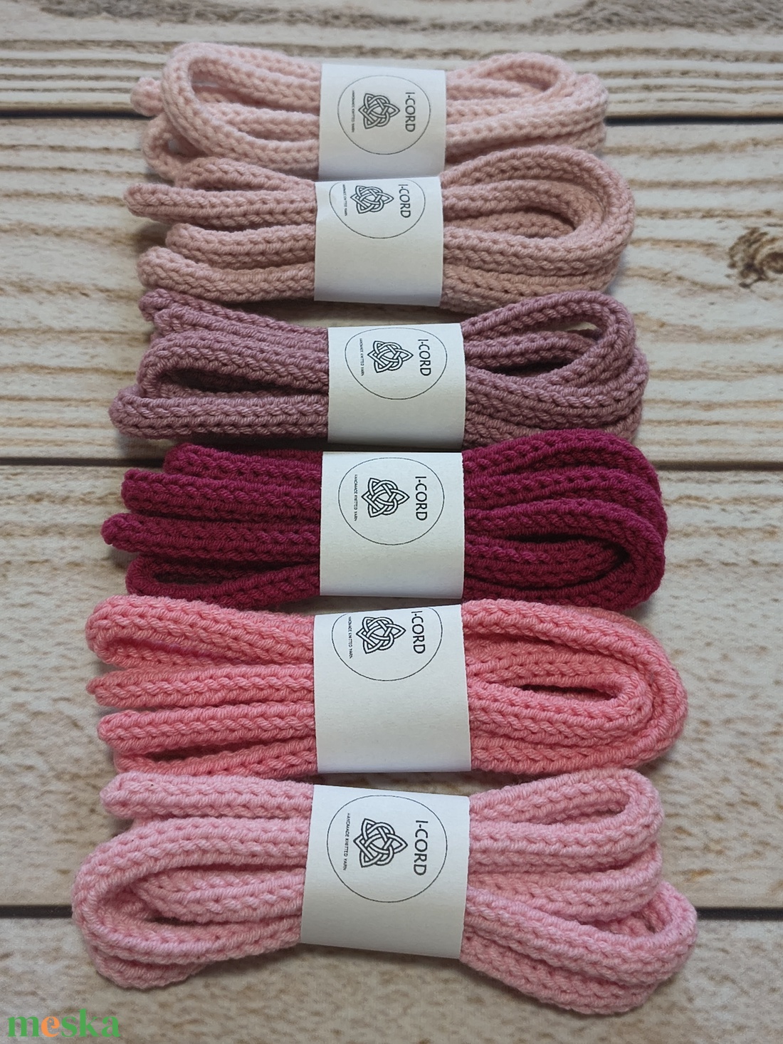I-CORD fonal - rózsaszín színek (25-30) - kellékek & szerszámok - rövidáru - fonal, cérna - kevert fonal - Meska.hu