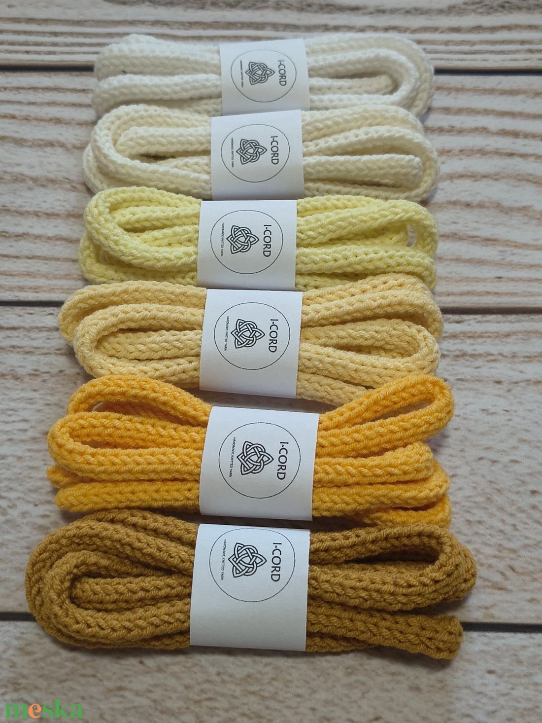 I-CORD fonal - sárga színek (37-42) - kellékek & szerszámok - rövidáru - fonal, cérna - kevert fonal - Meska.hu