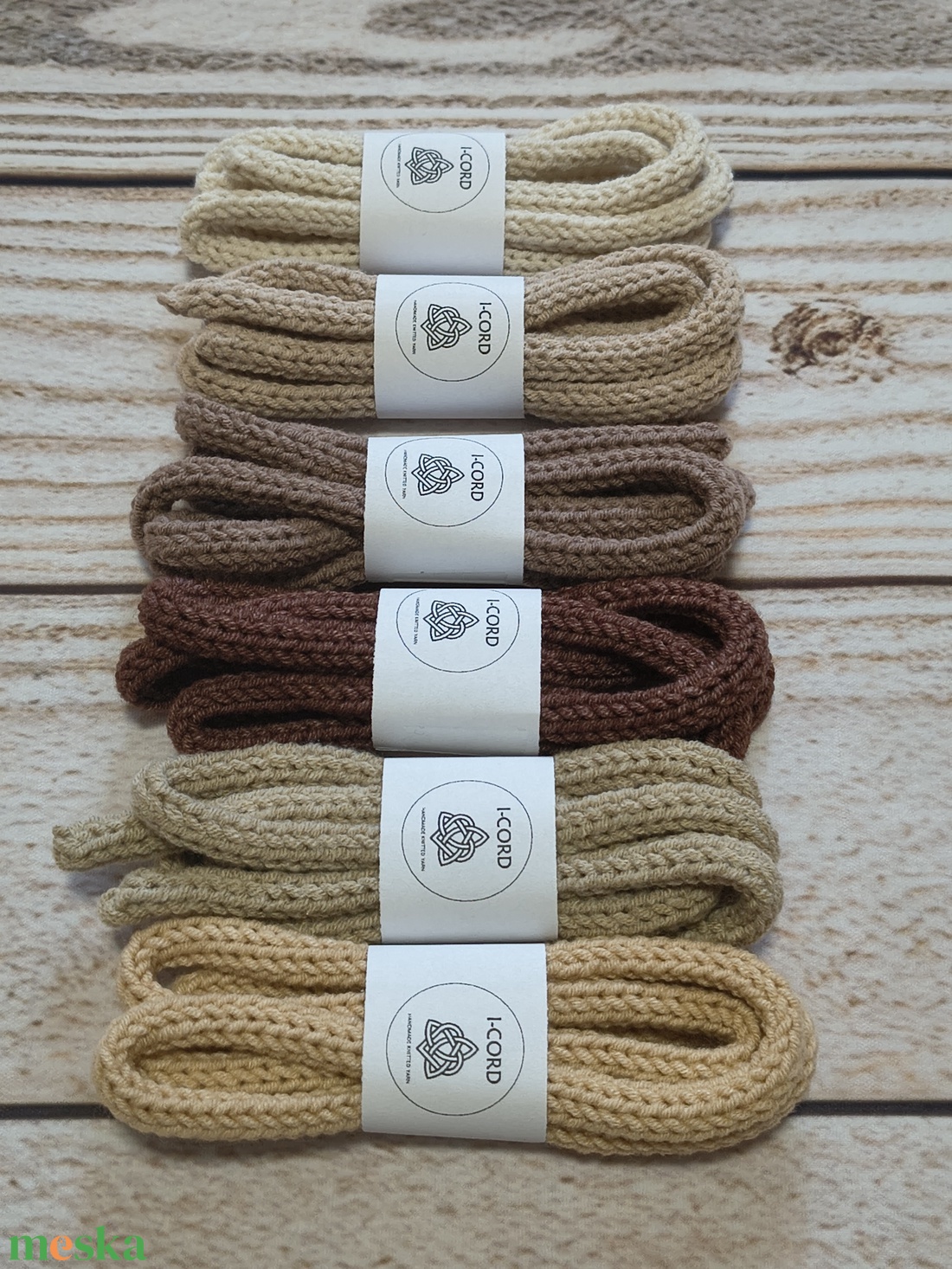 I-CORD fonal - barna/bézs színek (43-48) - kellékek & szerszámok - rövidáru - fonal, cérna - kevert fonal - Meska.hu