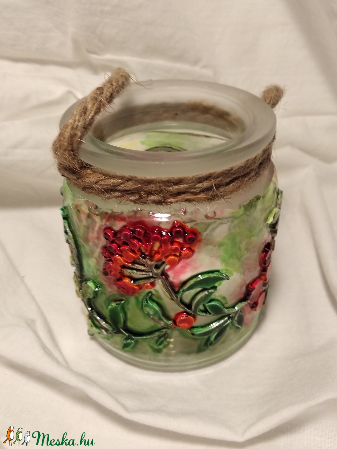 Mécses tartó piros bogyós motívummal; 8 cm-es - otthon & életmód - gyertya, illat, aroma - mécses és mécsestartó - Meska.hu Mécses tartó piros bogyós motívummal; 8 cm-es - otthon & életmód - gyertya, illat, aroma - mécses és mécsestartó - Meska.hu
