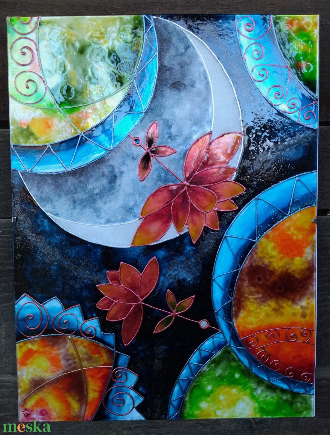 Bolygók; 30x40 cm-es üveg kép - otthon & életmód - dekoráció - kép & falikép - üvegkép - Meska.hu