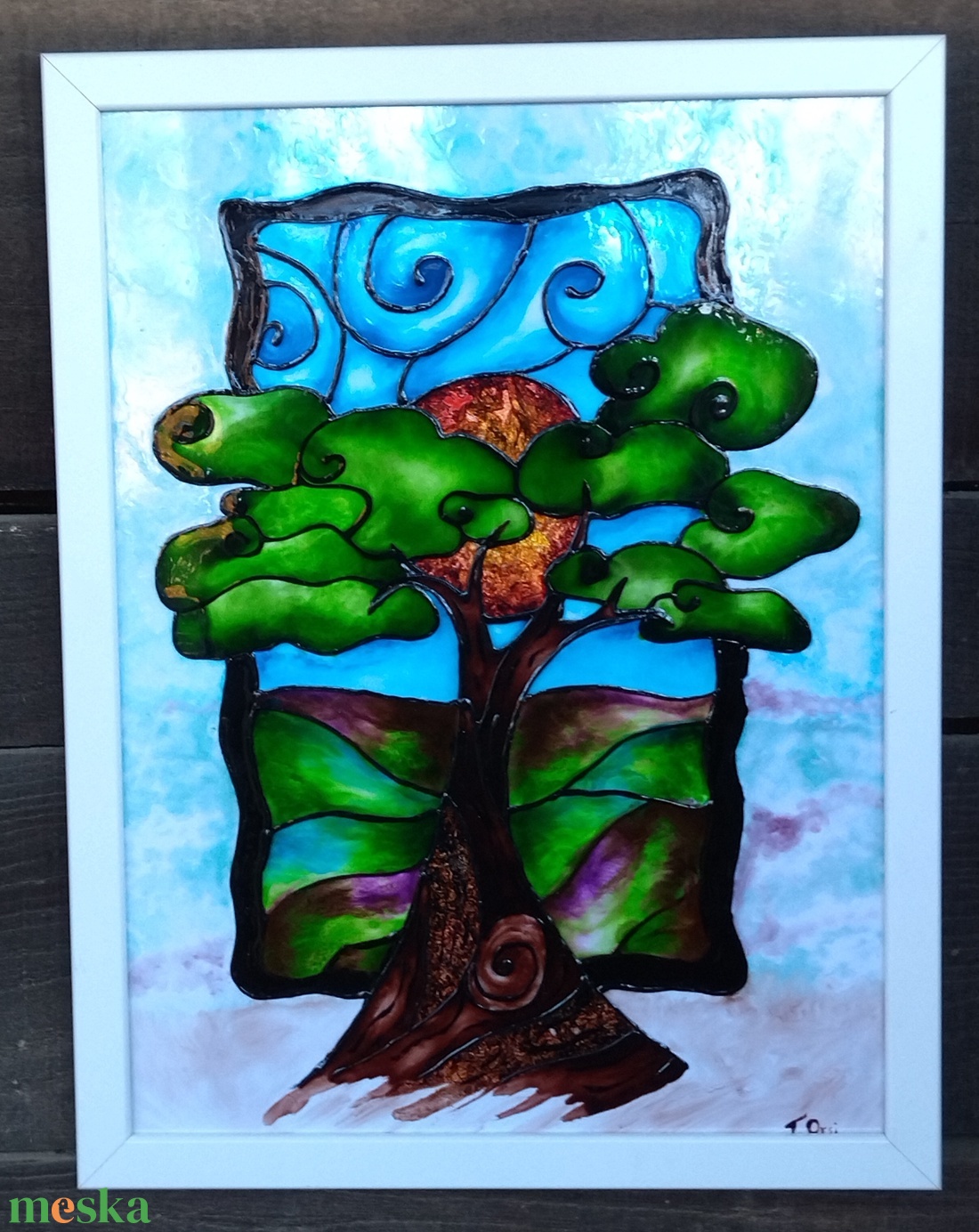 Nyári fa; 30x40 cm-es; keretes plexi kép - - Meska.hu Nyári fa; 30x40 cm-es; keretes plexi kép - - Meska.hu